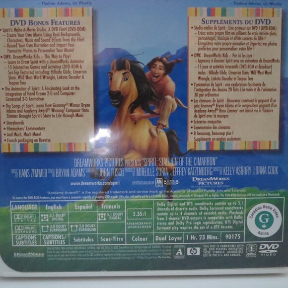 Spirit Stallion of the Cimarron DVD Dreamworks 2002 - Picture 5 of 6